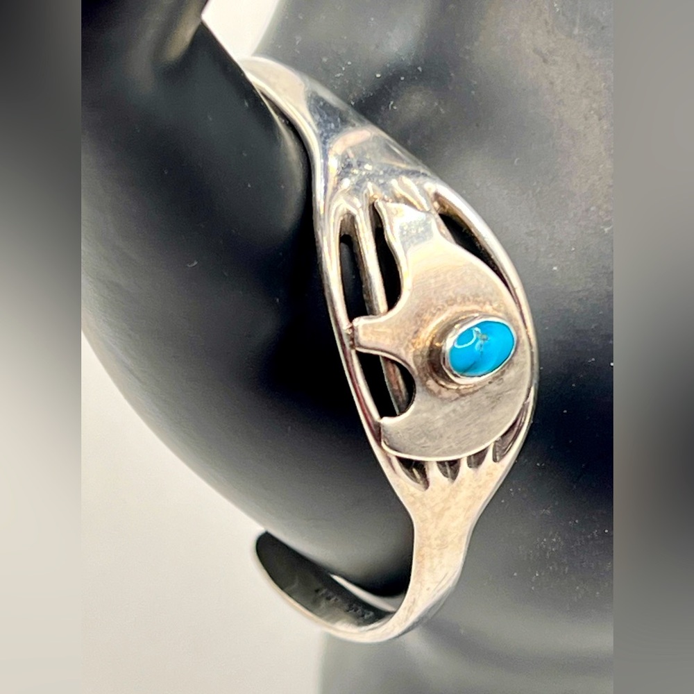 Adorable Baby’s First 925 Silver Bracelet w/Natural Turquoise Gemstone